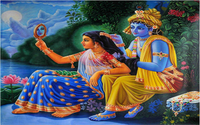 

Lord Shri Radhe Krishna Poster for Room Paper Print(12 inch X 18 inch, Rolled)