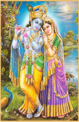 

Lord Shri Radhe Krishna Poster for Room Paper Print(12 inch X 18 inch, Rolled)