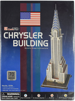 

ELECTRO CART 3D Puzzle World’s Greatest Architecture Series :Chrysler Building : Model Size – 55cm x 18cm x 18cm(32 Pieces)