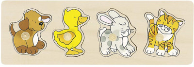 

Goki Lift-out puzzle, dog, duck,...(4 Pieces)