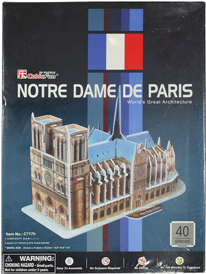 

ELECTRO CART 3D Puzzle World’s Greatest Architecture Series :Notre Dame De Paris : Model Size – 26cm x 12cm x 16cm(32 Pieces)