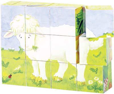 

Goki Cube Puzzle Baby Animals(36 Pieces)