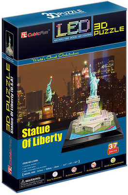 

ELECTRO CART Puzzles Led Architecture - Statue of Liberty 3D, Multi Color (37 Pieces)(37 Pieces)