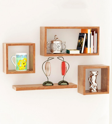 

La Stella Mango Wooden Wall Shelf(Number of Shelves - 4, Brown)