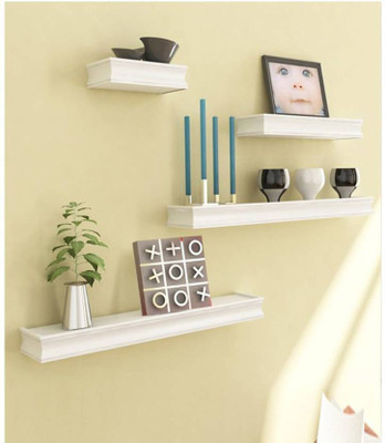 

SG Nice MDF Wall Shelf(Number of Shelves - 4, White)