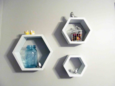 

SG Nice MDF Wall Shelf(Number of Shelves - 3, White)