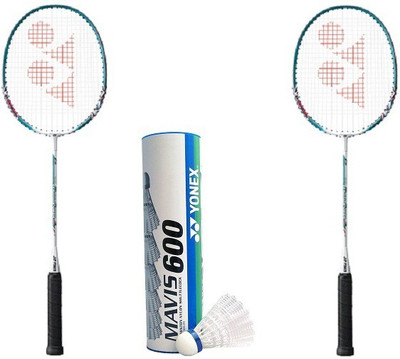 

Yonex Combo Of Five - 'Muscle Power 2' Badminton racket, 'Mavis 600' shuttle Cock,(1/2 dozen) Multicolor Strung Badminton Racquet(G4 - 3.25 Inches, 95 g)