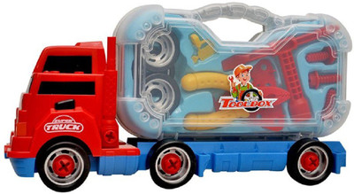 

Taaza Garam Truck Series Tool Box Toy with Briefcase, Projector in the Truck, Interactive Educational Toy for kids - Gift Toy