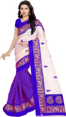 SVB Sarees Printed Bhagalpuri Silk Blend Saree(Multicolor)
