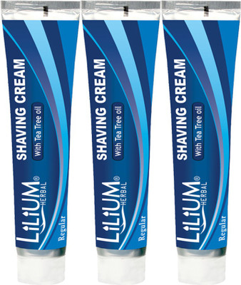 

LILIUM Regular Shaving Cream With Tea Tree oil 120gm Pack of 3(120 g)
