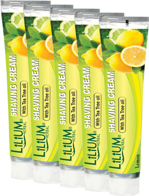 

LILIUM Shaving Cream With Tea Tree oil 120gm Pack of 5(120 g)