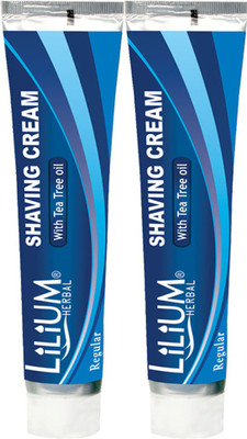 

LILIUM Regular Shaving Cream With Tea Tree oil 120gm Pack of 2(120 g)