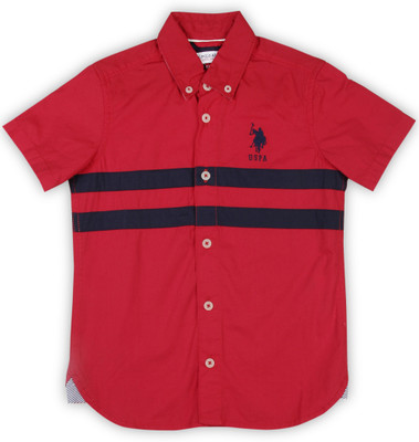 

US Polo Kids Boys Solid Casual Red Shirt, Me red