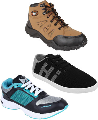 

Chevit Men's Combo Pack Of 3 Casual Running Shoes With Outdoors For Men(Multicolor