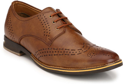 

Footlodge Party wear Formal Shoes Derby For Men(Brown