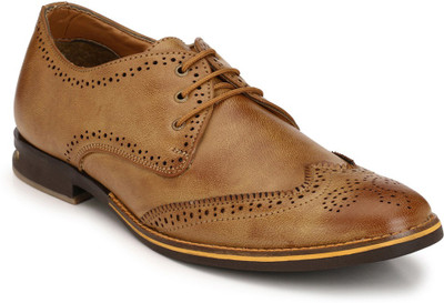 

Footlodge Party wear Formal Shoes Derby For Men(Beige