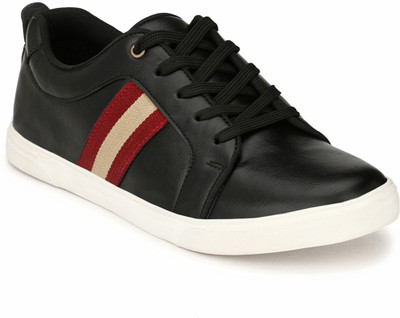 

Footlodge Synthetic Leather Sneakers Sneakers For Men(Black