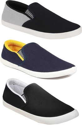 

Chevit Men's Combo Pack Of 3 Casual Shoes, Loafers For Men(Multicolor