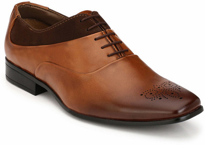 

Footlodge Office wear Formal Shoes Lace Up For Men(Tan