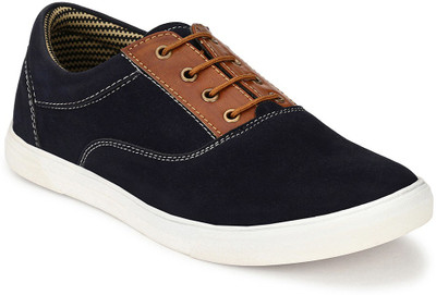 

Footlodge Synthetic Leather Sneakers Sneakers For Men(Navy