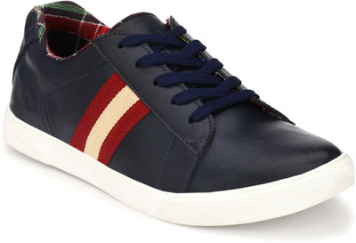 

Footlodge Synthetic Leather Sneakers Sneakers For Men(Navy