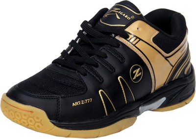 

Zigaro STEEPER BLACK GOLDEN Badminton Shoes For Men(Gold, Black