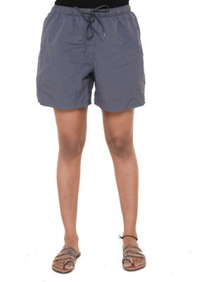 OLD KHAKI Solid Women Grey Basic Shorts