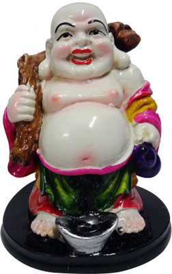 

FABZONE Lord Laughing Buddha Statue God Good Luck Charm Sculputer Handicraft Idol Diwali Decorative Spiritual Puja Vastu Showpiece Figurine - Religious Pooja Gift Item & Murti for Mandir / Temple / Home / Office Decorative Showpiece - 15 cm(Polyresin, Mul