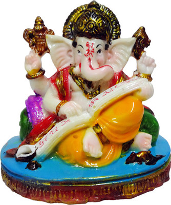 

FABZONE Lord Ganesha Statue Hindu Dev Ganpati and Siddhivinayak God Sculputer Handicraft Idol Diwali Decorative Spiritual Puja Vastu Showpiece Figurine - Religious Pooja Gift Item & Murti for Mandir / Temple / Home / Office Decorative Showpiece - 10 cm(Po