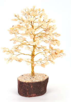 

Kraft Village 100 % Original Crystal Gem Tree Decorative Showpiece - 17 cm(Crystal, White)