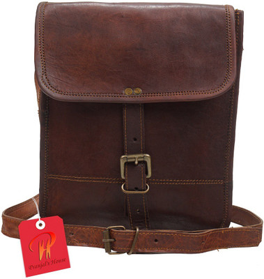 

Anshika International Men & Women Casual Brown Genuine Leather Sling Bag