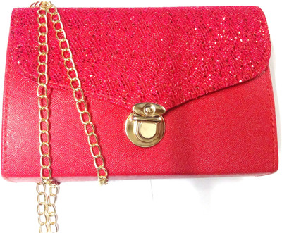 

MODESTIE Girls Evening/Party Red PU Sling Bag