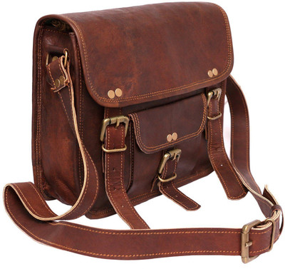 

Pranjals House Boys & Girls Casual Brown Genuine Leather Messenger Bag