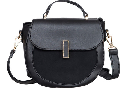 

peaubella Women Casual Black Leatherette Sling Bag