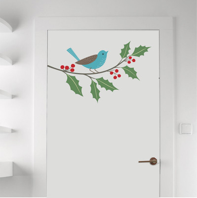 Asmi Collections 70 cm Cute Bird on Tree Branch Removable Sticker(Pack of 1)