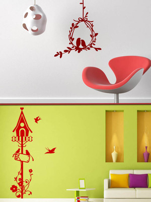 

Trends on Wall  Nature Sticker(Pack of 2, Red;maroon