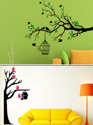 

Trends on Wall  Nature Sticker(Pack of 2, Multicolor
