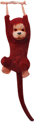 

Casotec Cute Hanging Monkey Stuffed Soft Plush Soft Toy - 27 cm(Maroon Red)