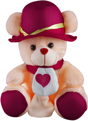 

Casotec Cute Teddy Bear with Cap Stuffed Soft Plush Soft Toy - 34 cm(Beige)