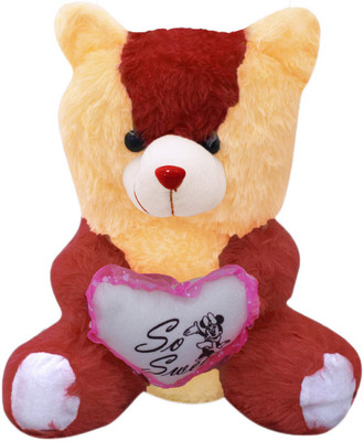 

Casotec Cute Teddy Bear Stuffed Soft Plush Soft Toy - 40 cm(Maroon Red / Beige)