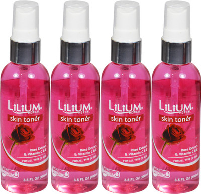 

LILIUM Rose Skin Toner 100ml Pack of 4(100 ml)