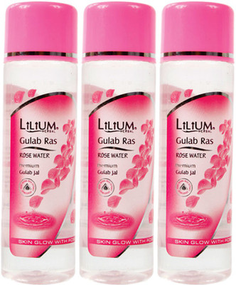 

LILIUM Gulab Ras Rose Water 120ml Pack of 3(120 ml)