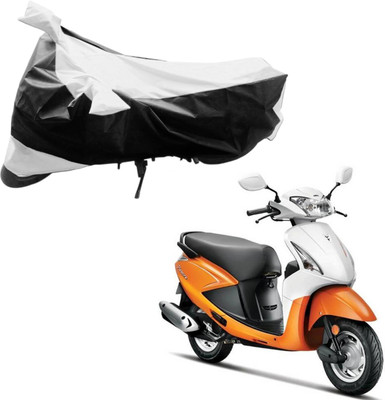 Purpleheart Two Wheeler Cover for Hero(Pleasure, Black, Silver)