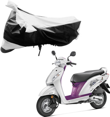 

Purpleheart Two Wheeler Cover for Honda(Activa i, Black, Silver)