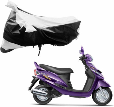 

Purpleheart Two Wheeler Cover for Mahindra(Rodeo RZ, Black, Silver)
