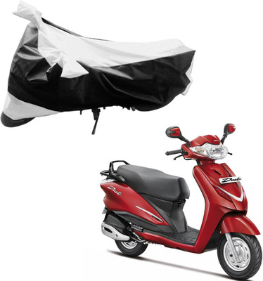 

Purpleheart Two Wheeler Cover for Hero(Moto Corp Duet, Black, Silver)