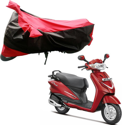 

Purpleheart Two Wheeler Cover for Hero(Moto Corp Duet, Black, Red)
