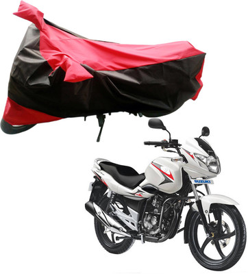 Purpleheart Two Wheeler Cover for Suzuki(GS 150R, Black, Red)