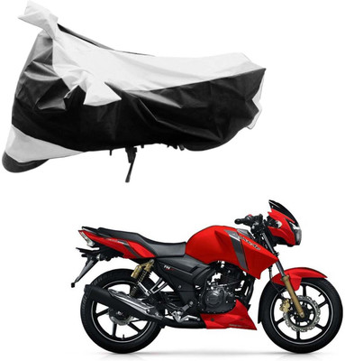 

Purpleheart Two Wheeler Cover for TVS(Apache RTR 160, Black, Silver)