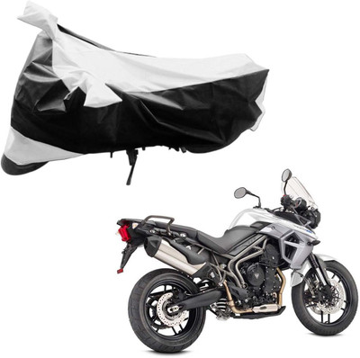 

Purpleheart Two Wheeler Cover for Triumph(Tiger 800 XR, Black, Silver)